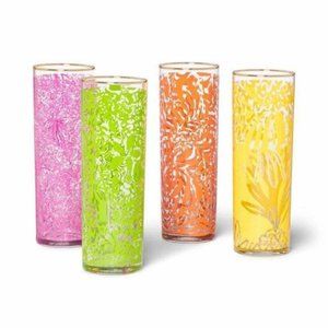 Lilly Pulitzer Set of 4 Cocktail Tumbler Glasses